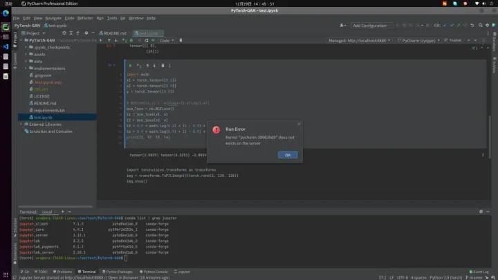 pycharm-jupyter-报错-kernel-pycharm-390630d9-does-not-exists